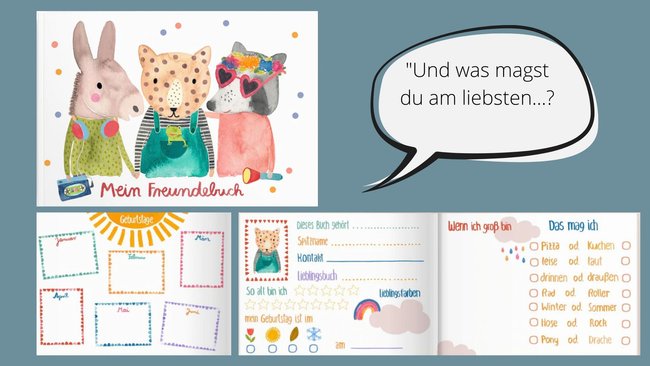 Freundebuch für Kindergartenkinder