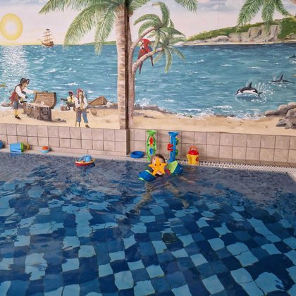 Sauerland mit Kindern: Der Kleinkind-Pool war schön warm und sehr liebevoll gestaltet.