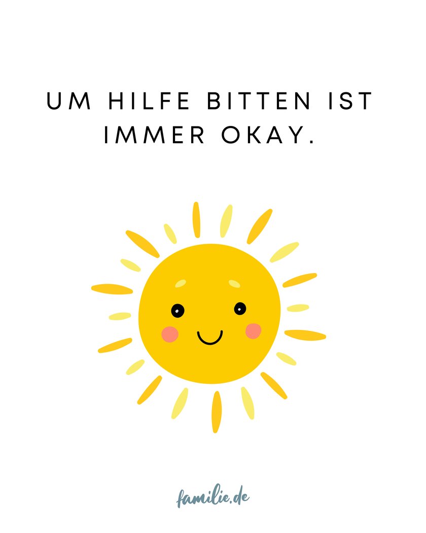 Affirmationen für starke Kinder - um Hilfe bitten