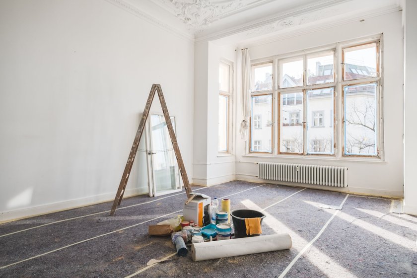 Neue Wohnung wird gestrichen