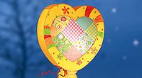 Herzballon-Laterne mit Laternenstab selbermachen