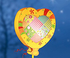 Herzballon-Laterne mit Laternenstab selbermachen