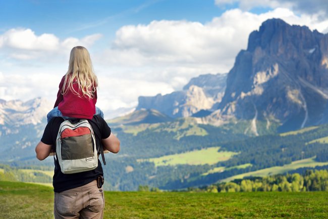 Südtirol mit Kindern: Blick auf die Seiser Alm