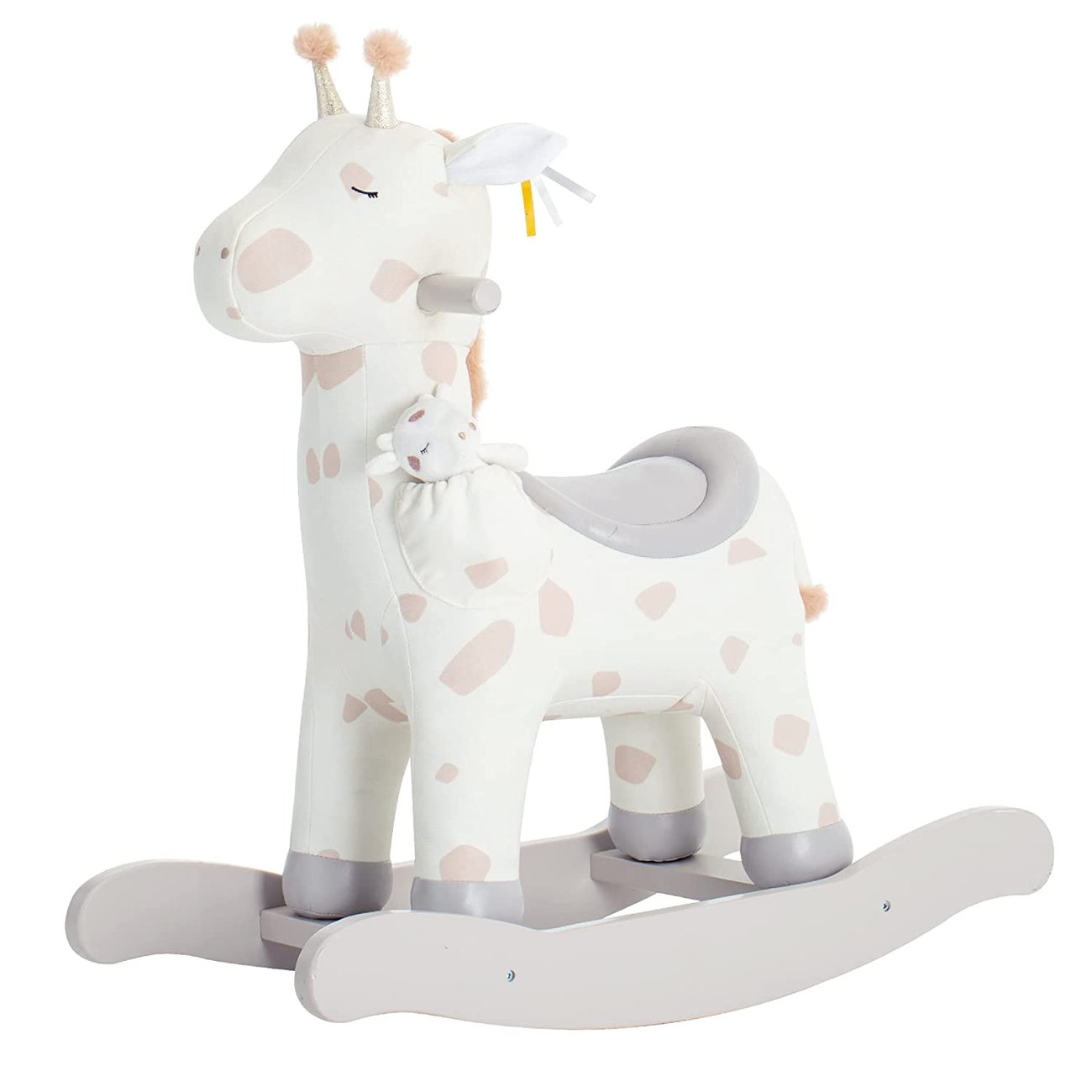 NINODOVAE Schaukeltier Giraffe - Plüsch Schaukelstuhl Für Kinder 12-36 Monate