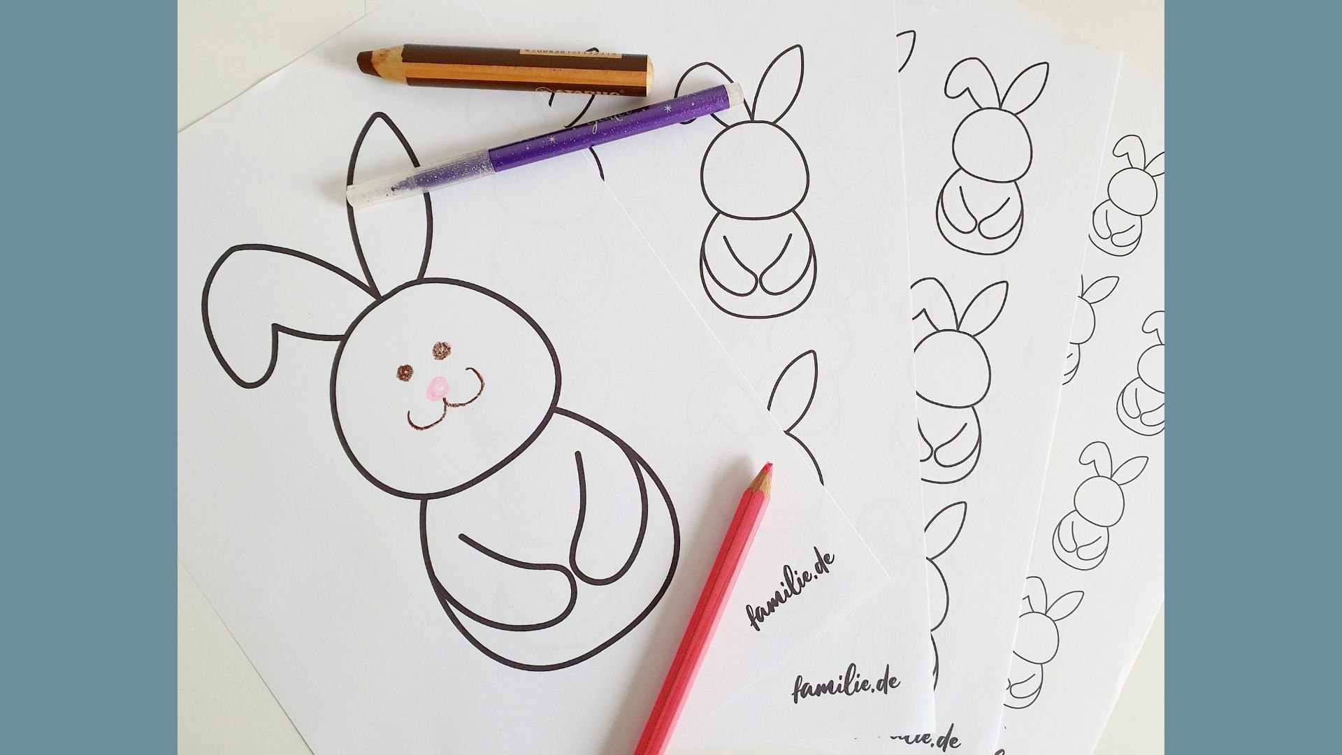Endlich ist Ostern! Zauberhafte Osterhasen‑Vorlage zum Ausmalen und Basteln
