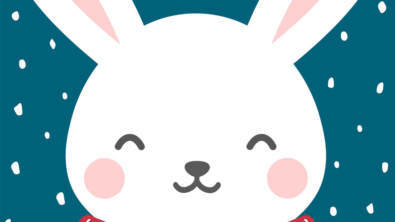 easter bunny face background, vector illustration