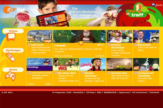 Internetseiten für Kinder: ZDF tivi