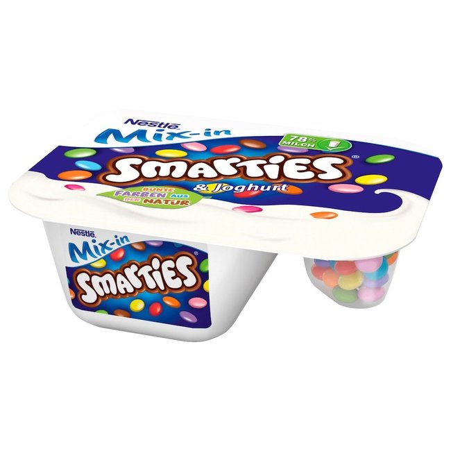 Kinder-Dessert-Test - Nestlé Mix-in Smarties & Joghurt