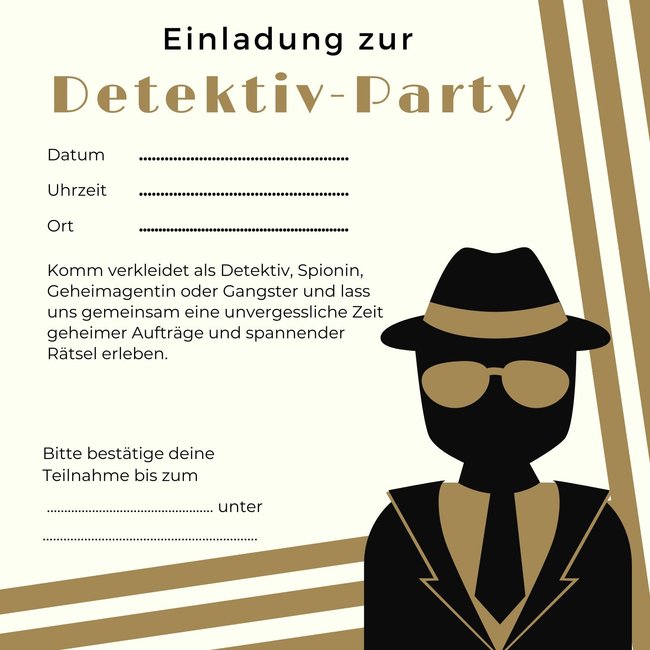 Detektivgeburtstag Einladung