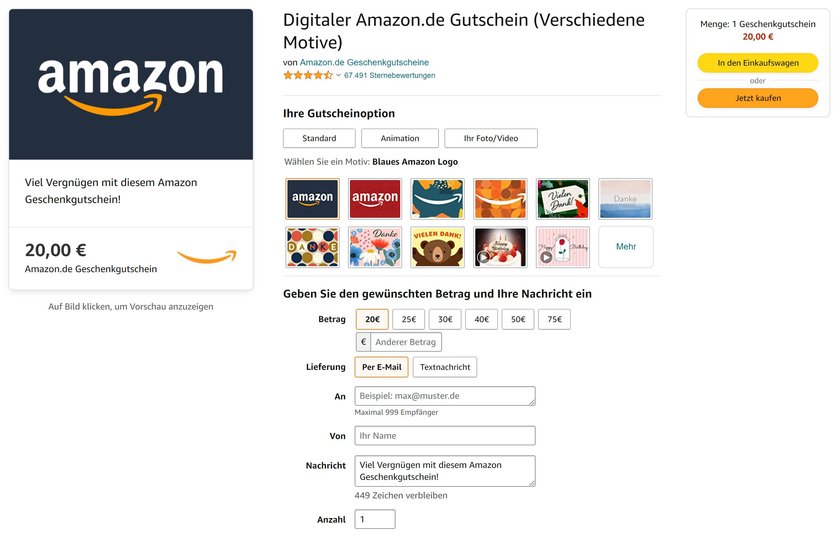 Amazon Trick: Gutscheine kaufen und Aktionen nutzen