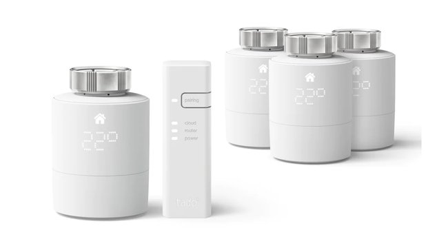 tado Starter-Kit Smartes Heizkörper-Thermostat + 3 zusätzliche Heizkörper-Thermostate