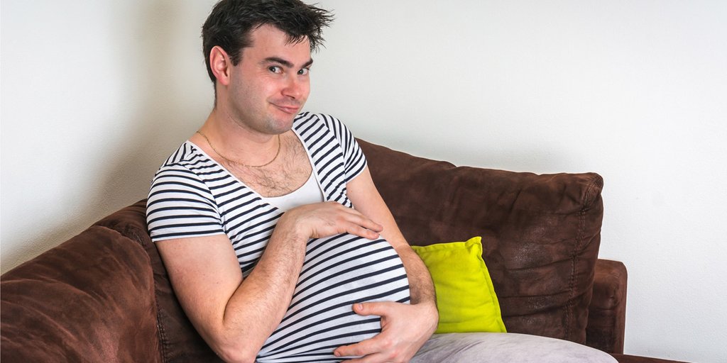 Männer auf wie schwangere wirken Aufgeblähter Bauch