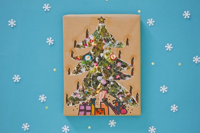 Weihnachtsgeschenke originell verpacken: Baum