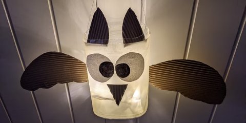 LOPOTIN Laternen Bastelset Für Kinder - 3x Holzlaternen Igel, Eule, Eichhörnchen - Ideal Für St. Martin & Herbst