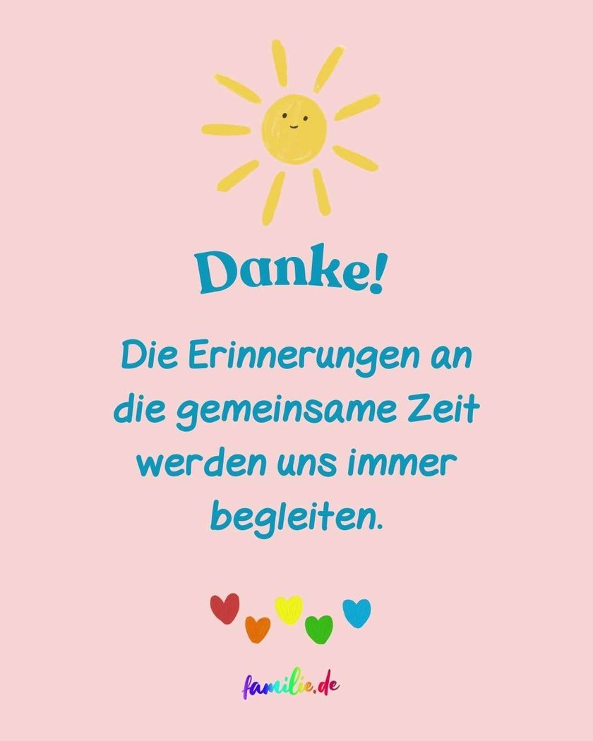 Erzieherinnen Dankeskarte Text