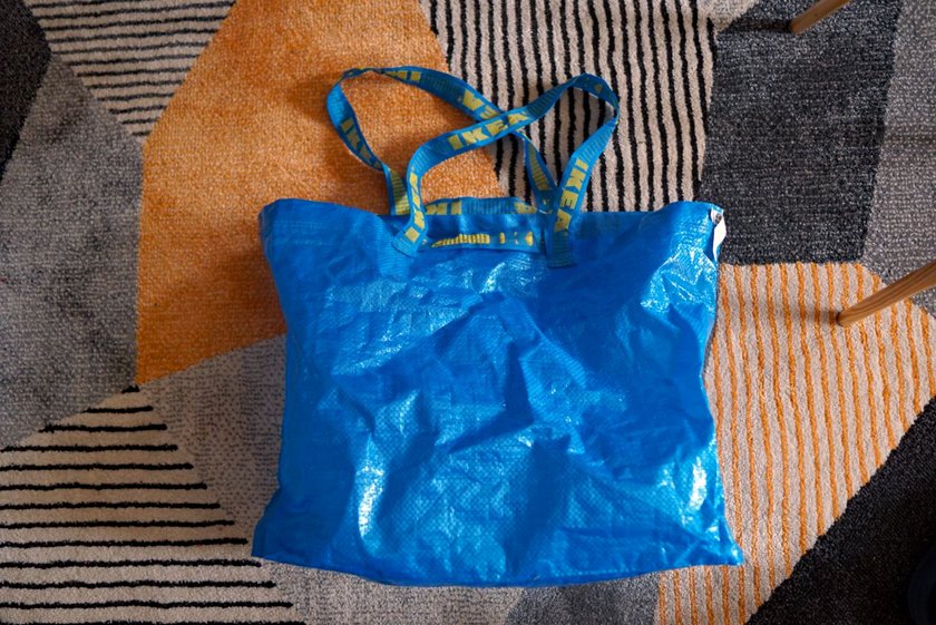 Blaue IKEA Tasche