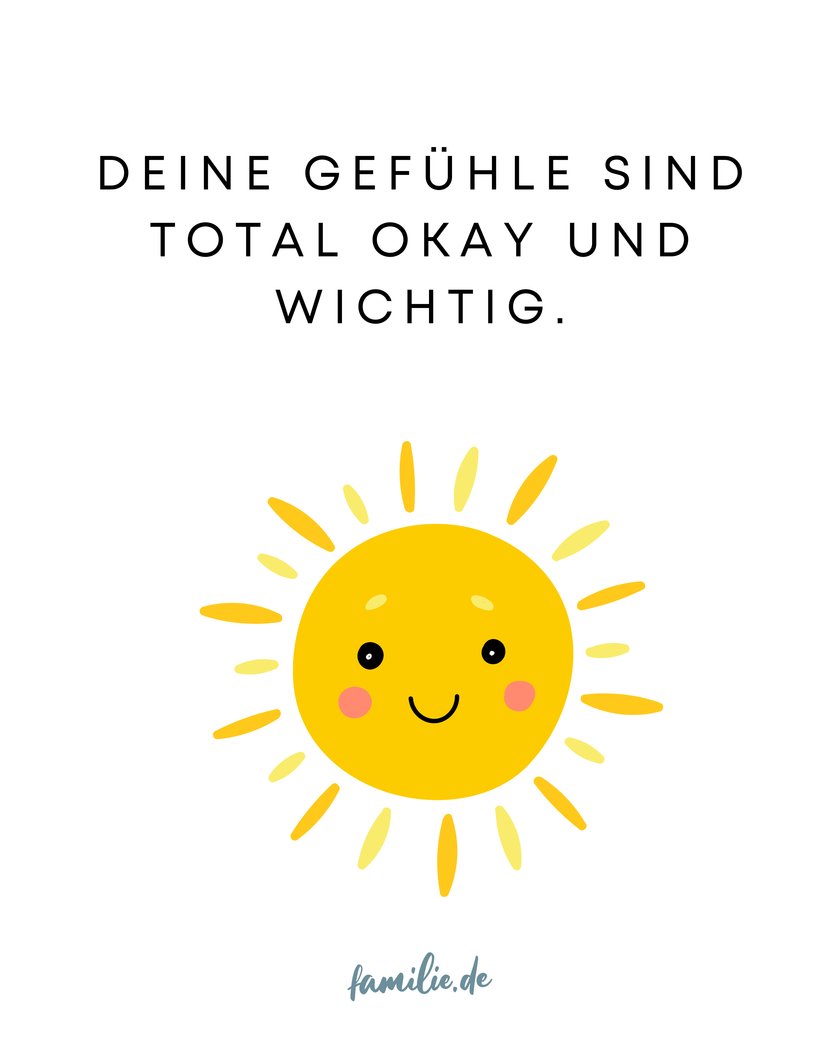 Affirmationen für starke Kinder - Gefühle sind okay