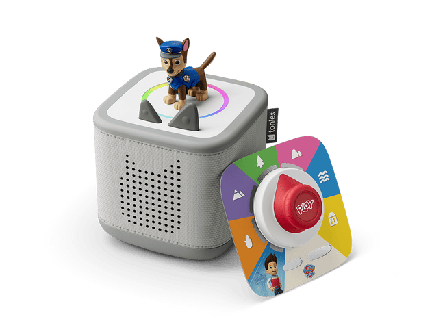Leuchtring&#x3A;&#x20;Toniebox&#x20;2&#x20;in&#x20;Grau&#x20;mit&#x20;Paw-Patrol-Tonie&#x20;und&#x20;Tonieplay