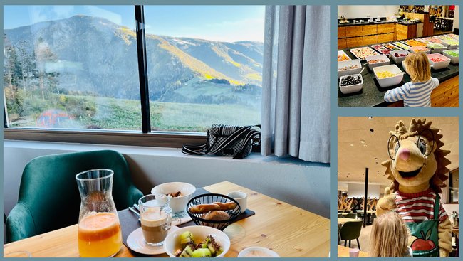 Auch beim Frühstück ein atemberaubender Südtirol-Blick …