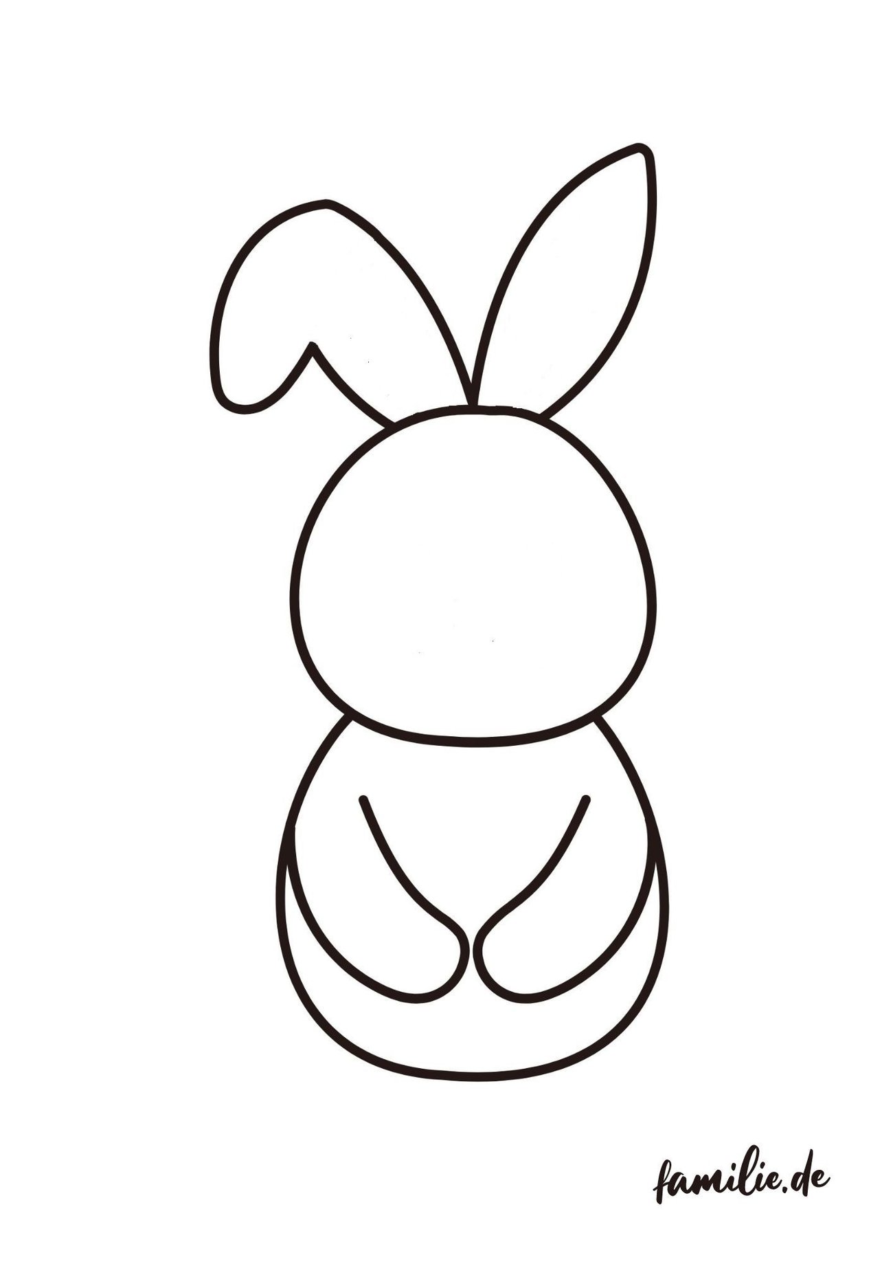  Osterhasen-Vorlage: süßer, kostenloser Download Illustration 