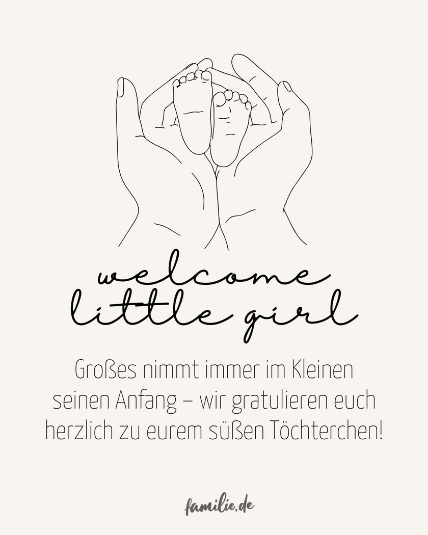 Glückwünsche zur geburt des zweiten mädchens