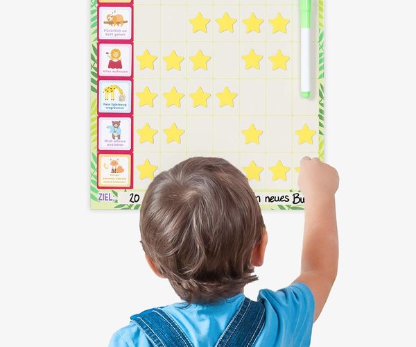 PcvGef Belohnungsglas Mit Smiley Sternen - Motivationssystem Für Kinder