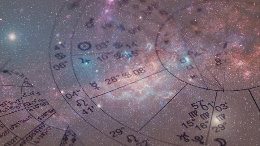 Astrologische Berechnungen vor einem Sternenhimmel