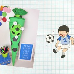 Schultüte Fußball: Einfache Bastelanleitung für kleine Fußballfans