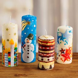 Kerzen weihnachtlich verzieren: 4 tolle DIY-Ideen