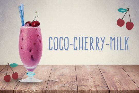 Cocktails für Kinder: Coco-Cherry-Milk