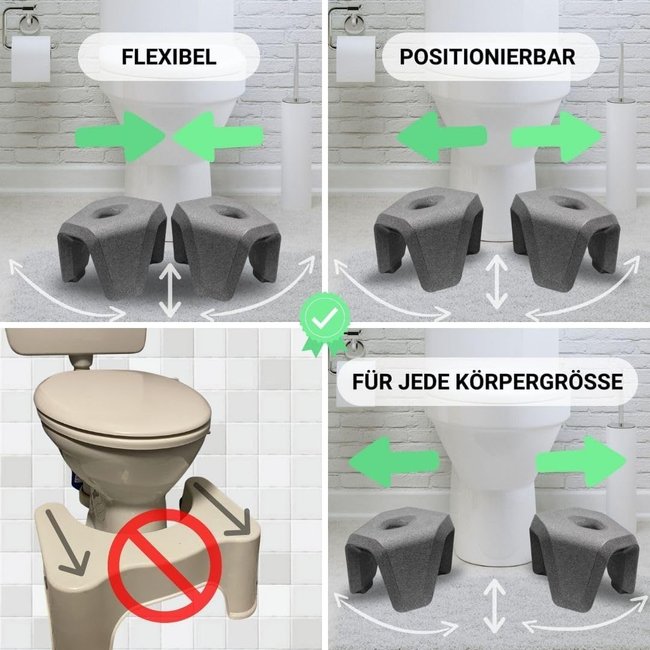 Stuul Toilettenhocker positionieren