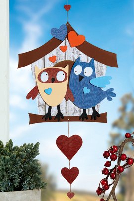  Meine Bastelwelt - Fensterbilder Herbst & Winter verliebte Eulen