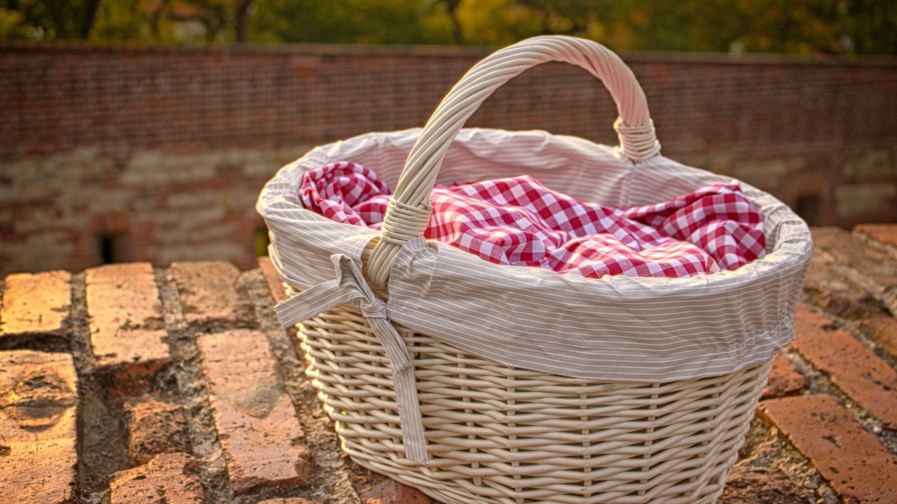 Im Picknickkorb bleibt immer Platz für die blumigen Trinkbecher von Rossmann.  