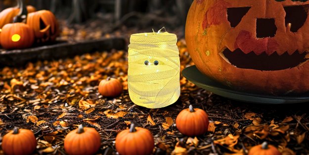 Das&#x20;einfachste&#x20;Halloween-DIY&#x20;der&#x20;Welt&#x3A;&#x20;Mumien-Gl&#x00E4;ser