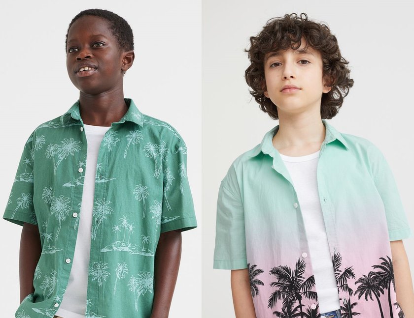 h&m Sommerkleidung 2022: Hemden mit Palmen-Print