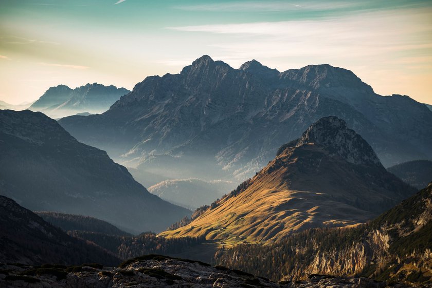 Gebirge im Morgengrauen