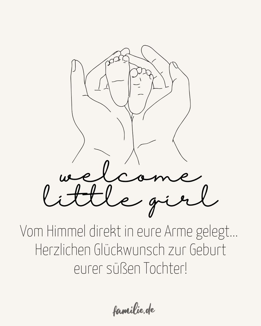 Glückwünsche zur geburt eines kleinen mädchens