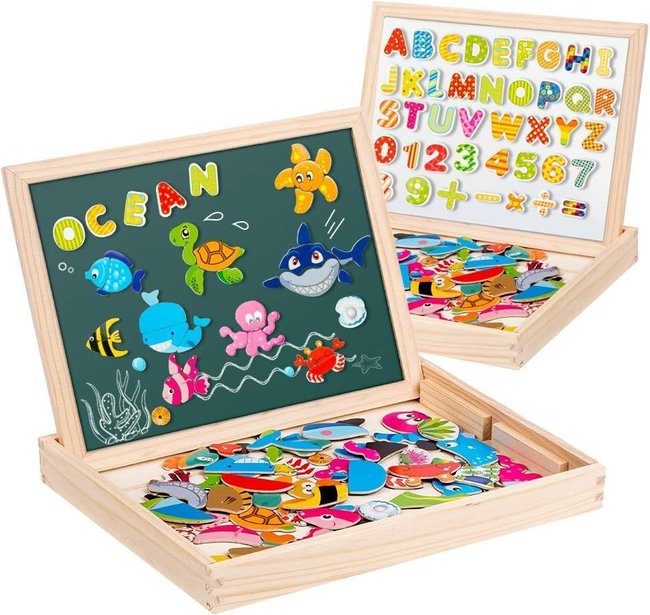 Maltafel für Kinder - Uping Magnetisches Holzpuzzle Staffelei