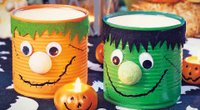 Upcycling: Halloween-Beleuchtung aus Konservendosen basteln