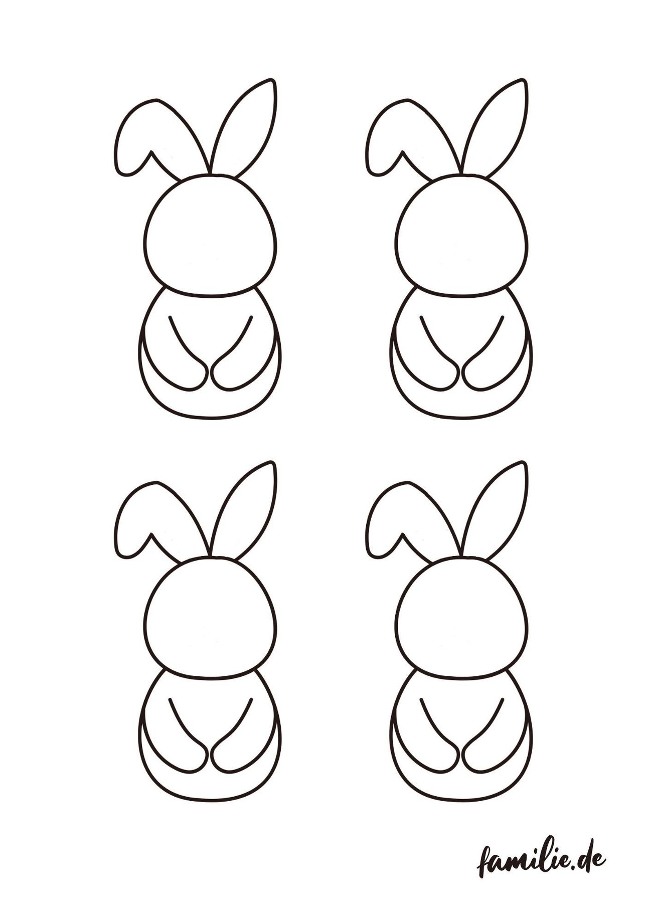 Osterhasen-Vorlage: süßer, kostenloser Download Bildidee 