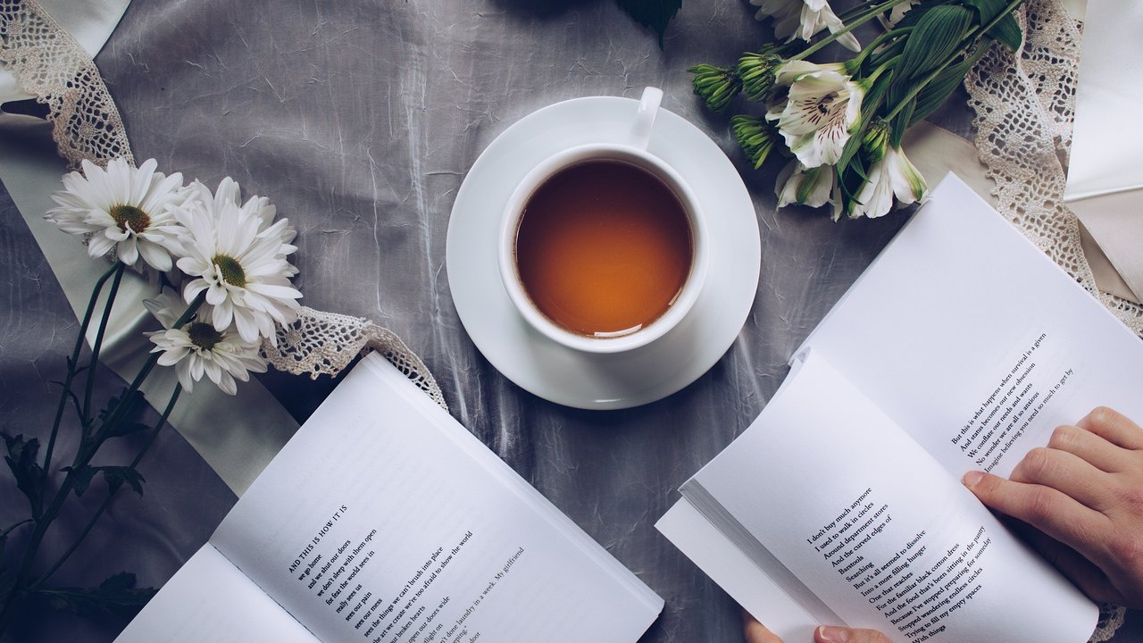 Mit Buch, Lesesitzkissen und einer Tasse Tee wird es gemütlich. 