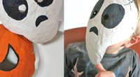 Gruselige Masken aus Pappmaschee basteln