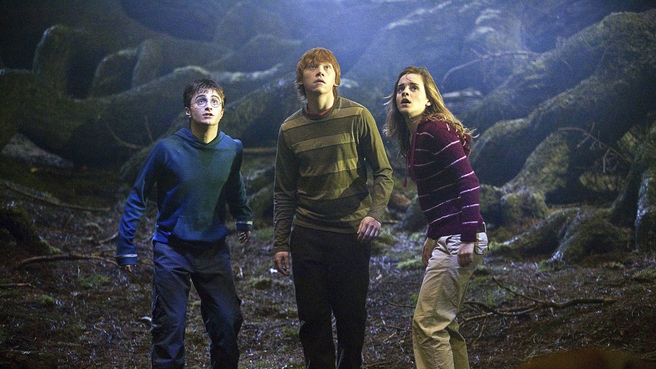 Hermine Granger mit Harry und Ron im Verbotenen Wald