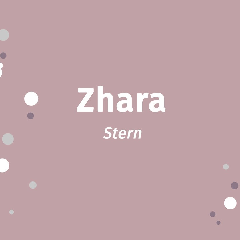 Seltene Mädchennamen Zhara