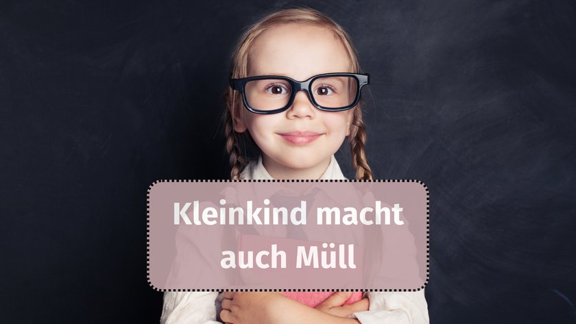 Kleinkind macht auch Müll