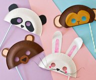 Tiermasken basteln aus Papptellern: Schnelles DIY für Fasching und Geburtstag
