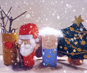 Weihnachtsdeko aus Klorollen basteln als Baumschmuck & Geschenke
