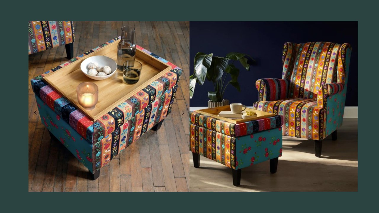 Hocker mit Tablett bei bonprix