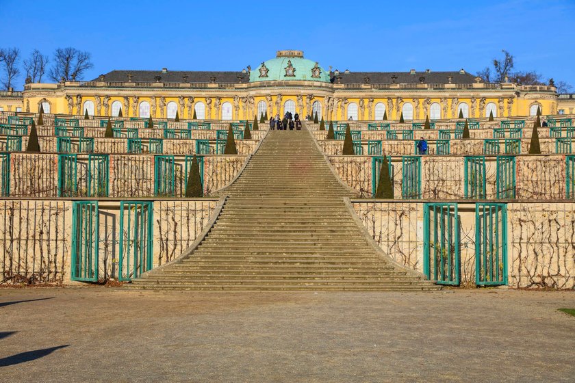 Schloss Sanssouci, Unesco-Welterbepark Sanssouci, Potsdam, Brandenburg, Deutschland *** Sanssouci Palace, Unesco World Heritage Park Sanssouci, Potsdam, Brandenburg, Germany