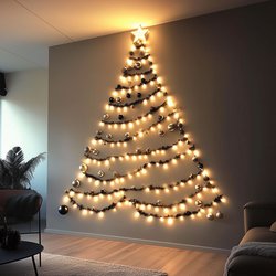 Weihnachtsbaum an der Wand: 21 schicke Ideen voller Glamour